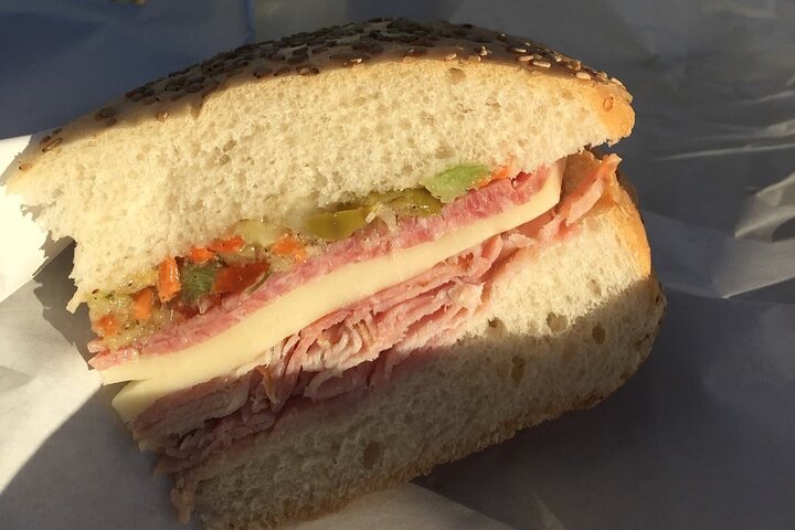 a sandwich cut in half