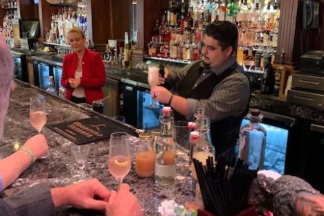 a group of people in a store