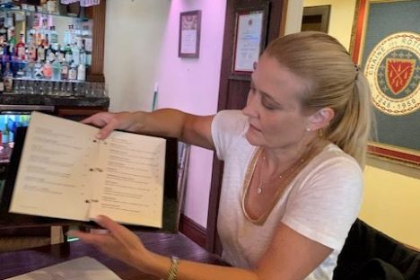 a person sitting at a table