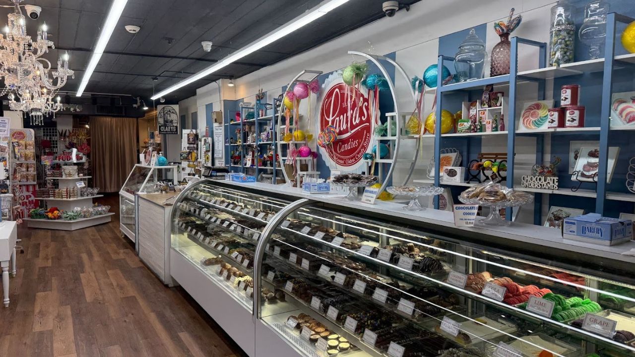 Candies, including pralines displayed at Laura’s Candies in New Orleans.