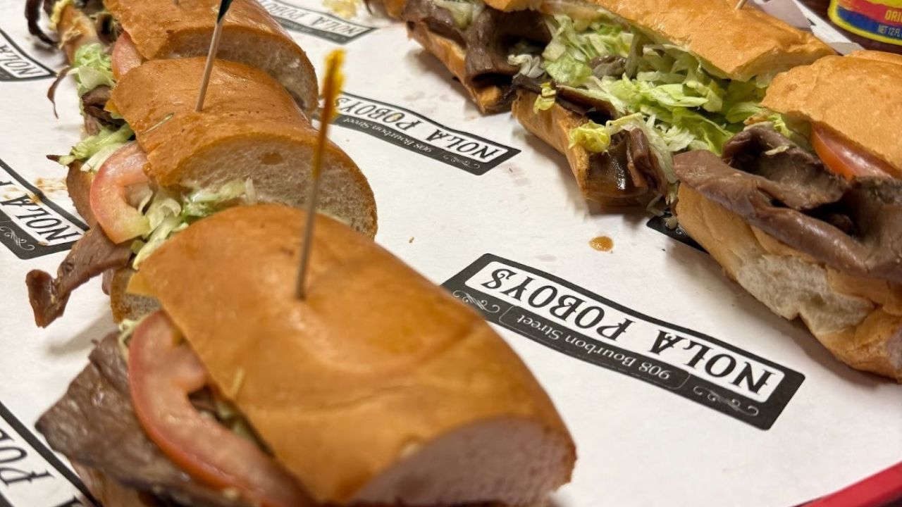 Sandwiches at a restaurant in New Orleans.